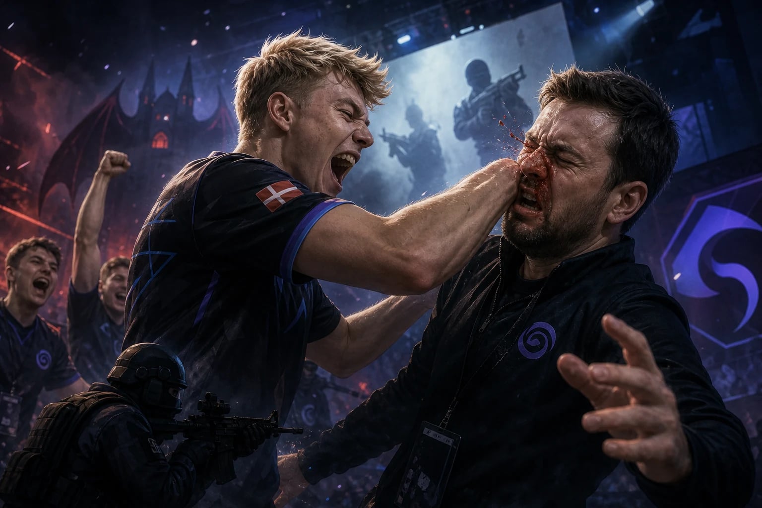 Iceberg сломал нос тренеру Echo, празднуя выход в полуфинал