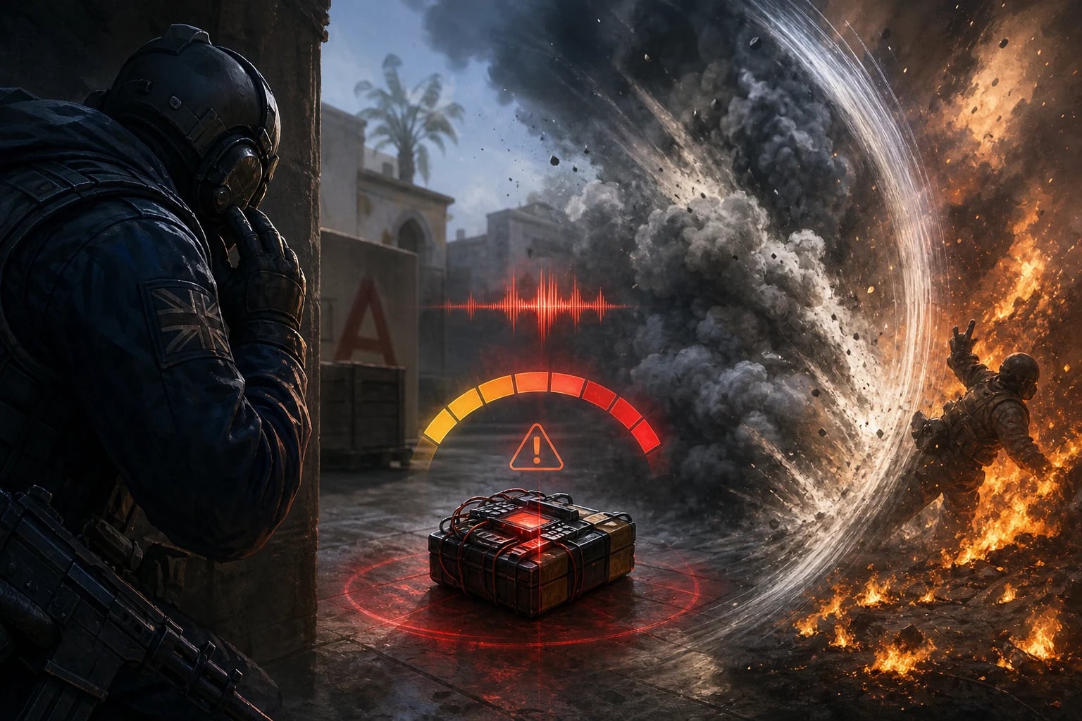 CS2 update from July 21, 2026: Bomb damage indicator and explosion interaction with smoke and fire