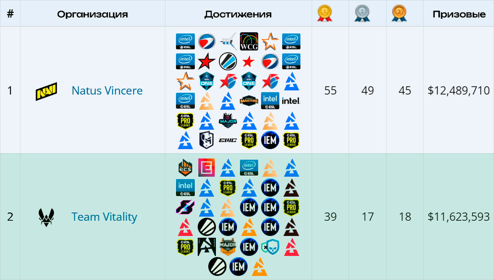 In the last 1.5 years, the 'Bees' have managed to rise to second place in the history of Counter-Strike in terms of total prize money, second only to Natus Vincere